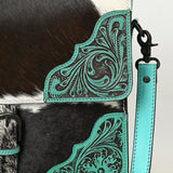 American Darling Briefcase Hand Tooled Hair on Genuine Leather Western Women Bag Handbag Purse | Travel Bags College Casual