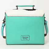 American Darling Briefcase Hand Tooled Hair on Genuine Leather Western Women Bag Handbag Purse | Travel Bags College Casual