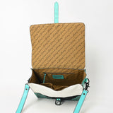 American Darling Briefcase Hand Tooled Hair on Genuine Leather Western Women Bag Handbag Purse | Travel Bags College Casual