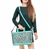 American Darling Tote Hand tooled Genuine Suede Leather Women Bag Western Handbag Purse | Travel Bags