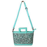 American Darling Tote Hand tooled Genuine Suede Leather Women Bag Western Handbag Purse | Travel Bags