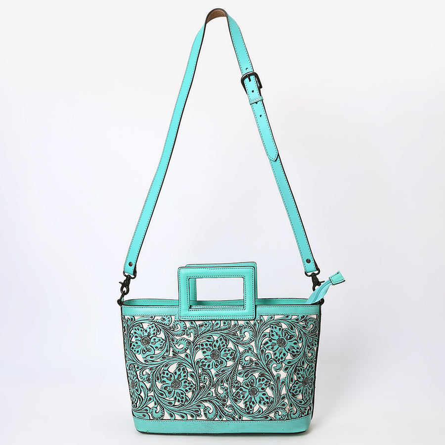 American Darling Tote Hand tooled Genuine Suede Leather Women Bag Western Handbag Purse | Travel Bags
