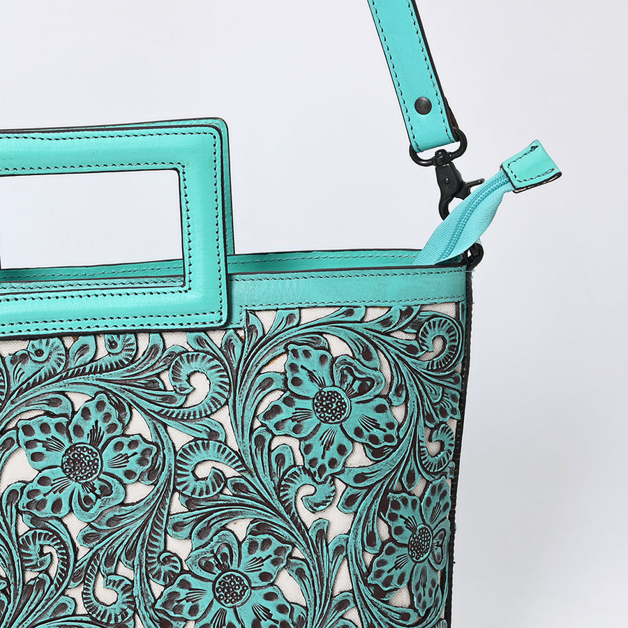 American Darling Tote Hand tooled Genuine Suede Leather Women Bag Western Handbag Purse | Travel Bags