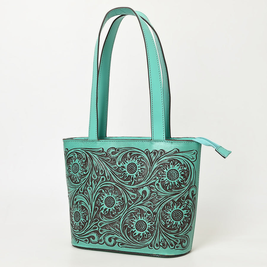 American Darling Tote Hand tooled Genuine Suede Leather Women Bag Western Handbag Purse | Travel Bags - Uhorse