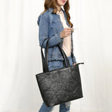 American Darling Tote Hand tooled Genuine Suede Leather Women Bag W.