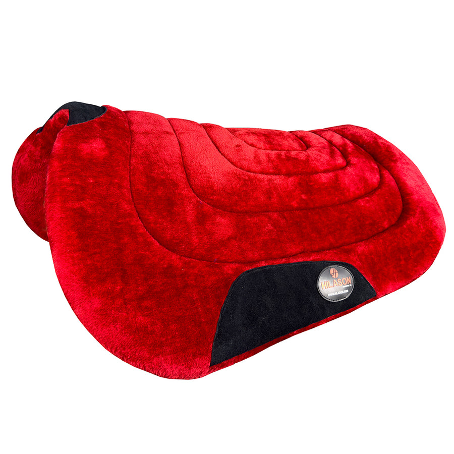 HILASON Western Endurance All Purpose Horse Fleece Saddle Pad Red - Uhorse