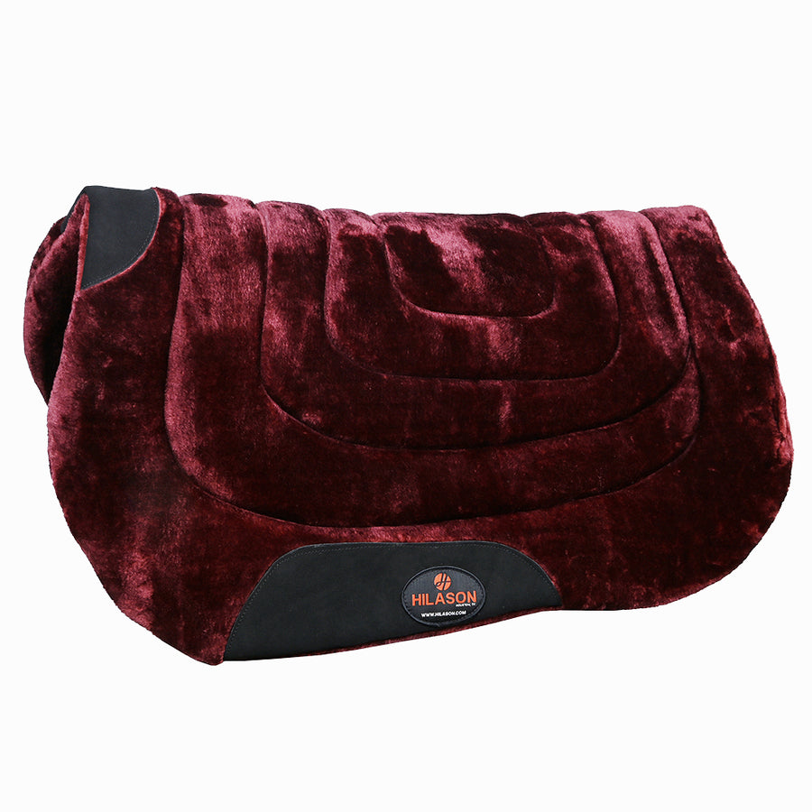 HILASON Western Endurance All Purpose Horse Fleece Saddle Pad Wine - Uhorse
