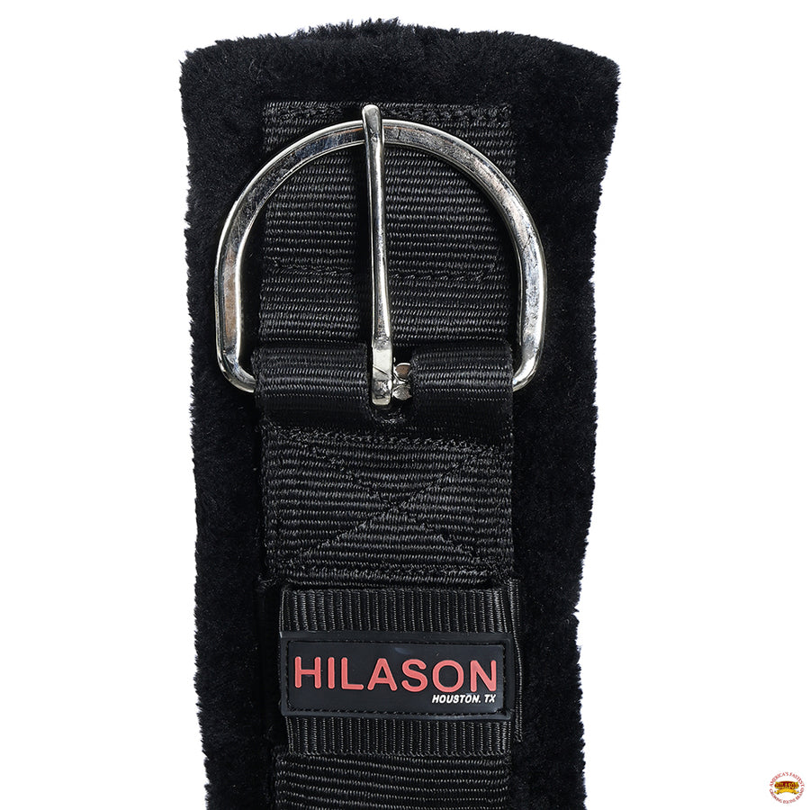 HILASON Western Horse Nylon Padded Fleece Straight Girth Stainless Steel Buckle | Cinch Strap for Horses Saddle