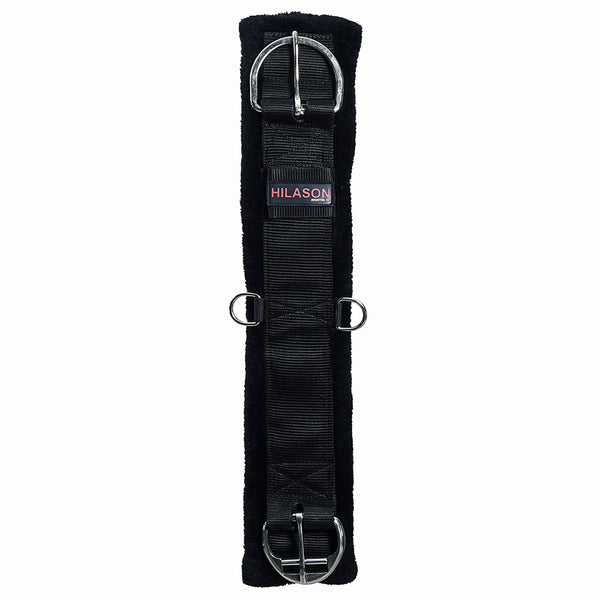 Hilason W. H. Nylon Padded Fleece Straight Girth Stainless Steel by Hilason – Cowboy and equestrian accessories