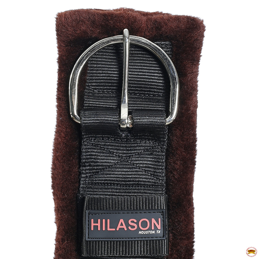 HILASON Western Horse Nylon Padded Fleece Straight Girth Stainless Steel Buckle | Cinch Strap for Horses Saddle