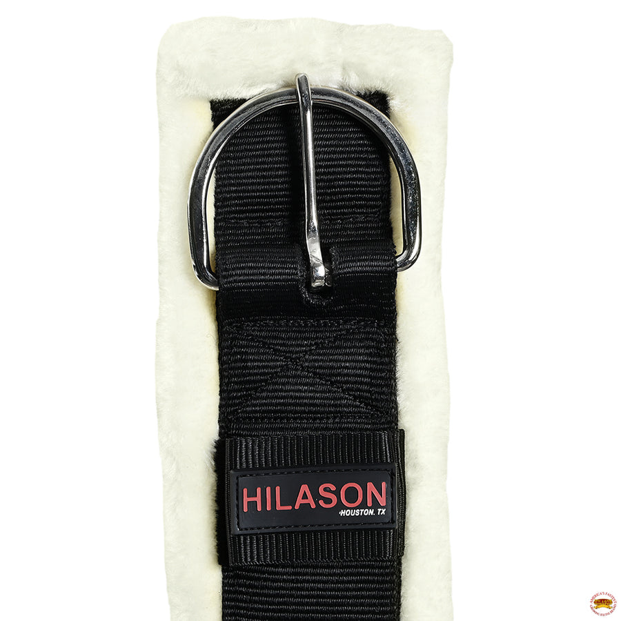 HILASON Western Horse Nylon Padded Fleece Straight Girth Stainless Steel Buckle | Cinch Strap for Horses Saddle