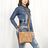 American Darling Adbg1487 Cross Body I Hand Tooled Genuine Leather Women Bag Western Handbag Purse