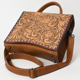 American Darling Adbg1487 Cross Body I Hand Tooled Genuine Leather Women Bag Western Handbag Purse