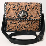 American Darling Adbg1494 Small Crossbody Hand Tooled Genuine Leather Women Bag Western Handbag Purse