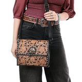 American Darling Adbg1494 Small Crossbody Hand Tooled Genuine Leather Women Bag Western Handbag Purse