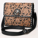 American Darling Adbg1494 Small Crossbody Hand Tooled Genuine Leather Women Bag Western Handbag Purse