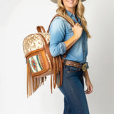 American Darling Adbg1495 Backpack Upcycled Wool Hair-On Genuine
