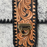 American Darling Adbg1503 Small Crossbody Hand Tooled Hair-On Genuine Leather Women Bag Western Handbag Purse