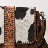 American Darling Adbg1504 Cross Body I Hand Tooled Hair-On Genuine Leather Women Bag Western Handbag Purse