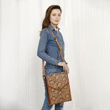 American Darling Adbg1505 Envelope Hand Tooled Genuine Leather Women Bag Western Handbag Purse