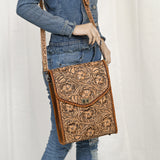 American Darling Adbg1505 Envelope Hand Tooled Genuine Leather Women Bag Western Handbag Purse