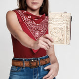 American Darling Card-Holder Hand Tooled Genuine Leather Women Bag W.