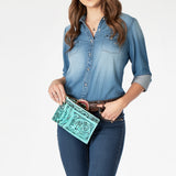 American Darling Card-Holder Hand Tooled Genuine Leather Women Bag W.