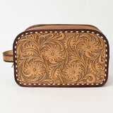 American Darling Adbg1509A Toiletry Hand Tooled Genuine Leather Women Bag Western Handbag Purse