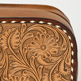 American Darling Adbg1509B Toiletry Hand Tooled Genuine Leather Women Bag Western Handbag Purse