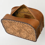 American Darling Adbg1509B Toiletry Hand Tooled Genuine Leather Women Bag Western Handbag Purse