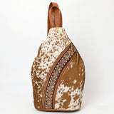 American Darling Adbg1513 Sling Hand Tooled Hair-On Genuine Leather Women Bag Western Handbag Purse