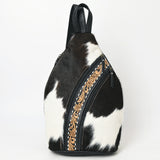 American Darling Adbg1514 Sling Hand Tooled Hair-On Genuine Leather Women Bag Western Handbag Purse