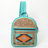 American Darling Adbg1515 Sling Hand Tooled Upcycled Wool Genuine Leather Women Bag Western Handbag Purse