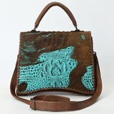 American Darling Tote Crocodile Embossed Genuine Leather Women Bag Western Handbag Purse