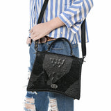 American Darling Tote Crocodile Embossed Genuine Leather Women Bag Western Handbag Purse