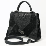 American Darling Tote Crocodile Embossed Genuine Leather Women Bag Western Handbag Purse