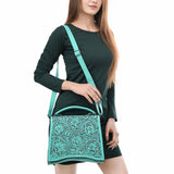 Hand Tooled Genuine Leather women bag western handbag purse