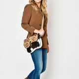 American Darling Adbg1518 Cross Body I Hand Tooled Hair-On Genuine