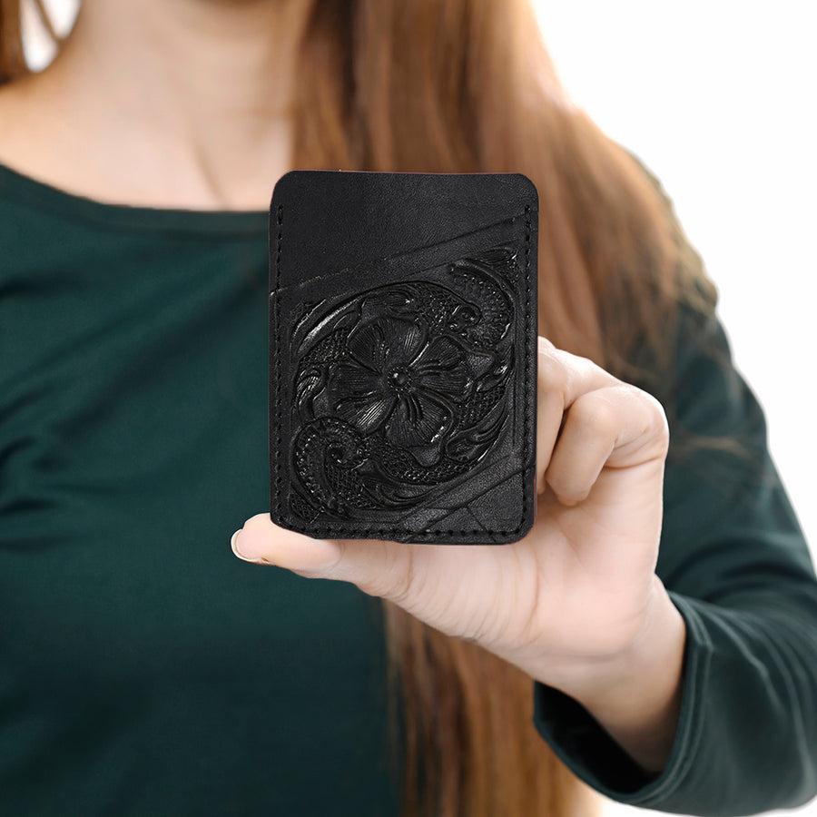American Darling Card Holder Hand Tooled Genuine Leather | Business Credit