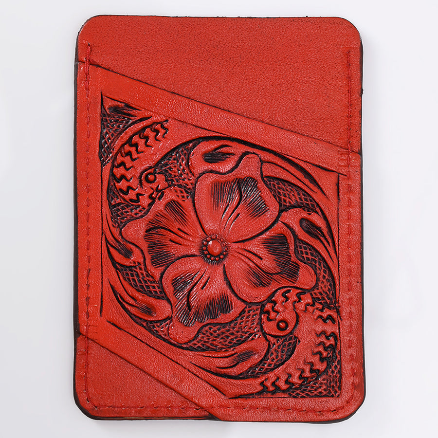 American Darling Card Holder Hand Tooled Genuine Leather | Business Credit