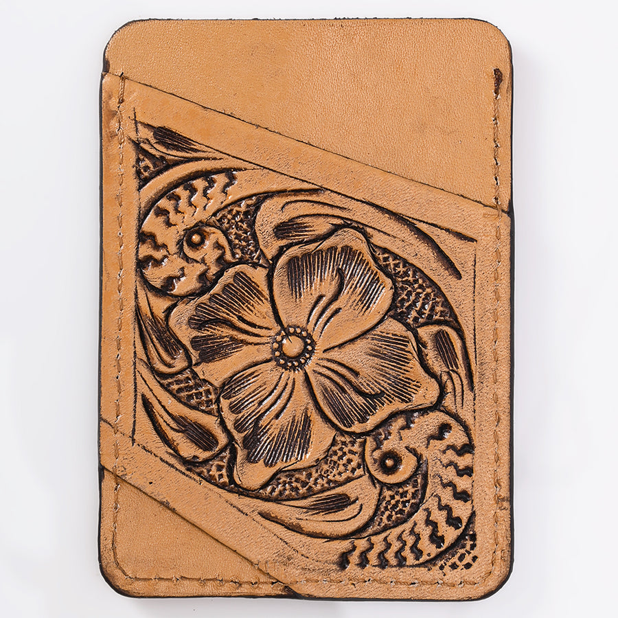 American Darling Card Holder Hand Tooled Genuine Leather | Business Credit