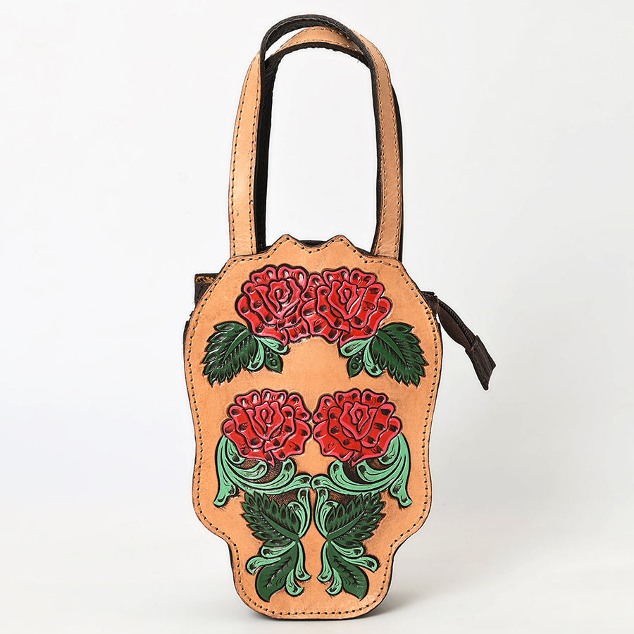 American Darling Hand Tooled Floral Carved Genuine Leather Tote Bag Eco-Friendly Western Purse