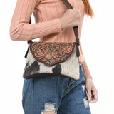 American Darling Adbga571 Cross Body I Hand Tooled Hair-On Genuine Leather Women Bag Western Handbag Purse