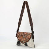 American Darling Adbga571 Cross Body I Hand Tooled Hair-On Genuine Leather Women Bag Western Handbag Purse