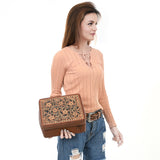 American Darling Jewelry Case Hand Tooled Genuine Leather Women Bag Western Handbag Purse