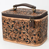 American Darling Jewelry Case Hand Tooled Genuine Leather Women Bag W.