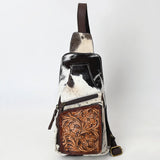 American Darling Sling Hand Tooled Hair-On Genuine Leather Women Bag Western Handbag Purse |