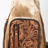 American Darling Sling Hand Tooled Hair On Genuine Leather Women Bag Western Handbag Purse