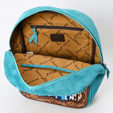 American Darling Backpack Hand Tooled Upcycled Wool Genuine Leather Women Bag Western Handbag Purse |