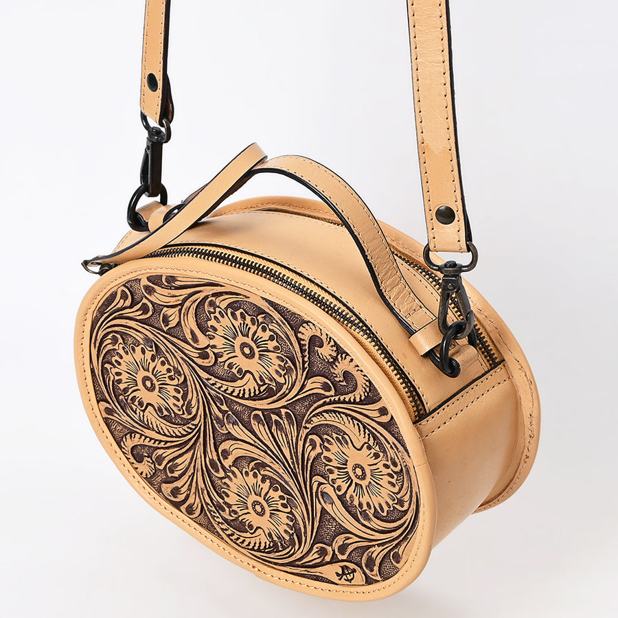 American Darling Canteen Hand Tooled Genuine Leather Women Bag Western Handbag Purse - Uhorse